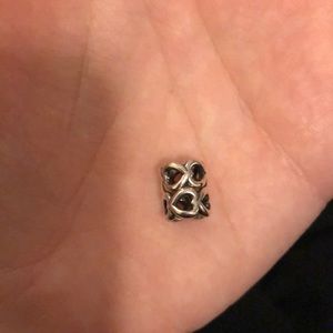 silver heart pandora spacer charms